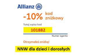 Kod zniżkowy Strefa NNW Allianz -10% to: 101882