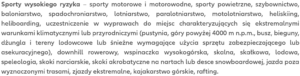 Kod zniżkowy strefannw.pl nie sprawi, że te sporty znikną z zakresu polisy