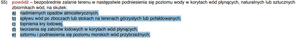 Ubezpieczenie mieszkania od zalania zabezpiecza przed powodzią spowodowaną tymi skutkami